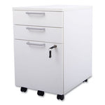 Essentials Mobile Pedestal File, Left or Right, 3-Drawers: Box/Box/File, Legal/Letter, White, 15.6" x 21.3" x 24.3"