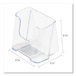 DocuHolder for Countertop/Wall-Mount, Leaflet Size, 4.37w x 3.25d x 3.87h, Clear