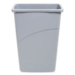 Slim Open Top Trash Can, 23 gal, Plastic, Gray