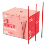 Red Plastic Stirrers, 1,000/Pack