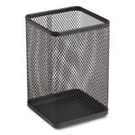 Wire Mesh Jumbo Pencil Holder, 4.33 x 4.33 x 6.69, Black