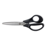 Stainless Steel Scissors, 8" Long, 3.58" Cut Length, Assorted Straight Handles, 2/Pack