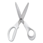Stainless Steel Scissors, 8" Long, 3.58" Cut Length, Assorted Straight Handles, 2/Pack