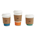Paper Hot Cup Sleeves, Fits 10, 12, 16 oz Cups, Brown, 500/Pack