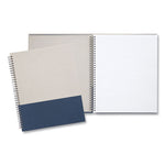 Wirebound Hardcover Notebook, 1-Subject, Narrow Rule, Gray/Blue Cover, (80) 11 x 8.5 Sheets