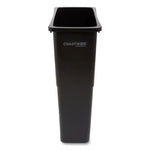 Slim Open Top Trash Can, 23 gal, Plastic, Black