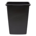 Slim Open Top Trash Can, 23 gal, Plastic, Black