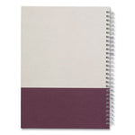 Wirebound Hardcover Notebook, 1-Subject, Narrow Rule, Gray/Purple Cover, (80) 9.5 x 6.5 Sheets