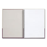 Wirebound Hardcover Notebook, 1-Subject, Narrow Rule, Gray/Purple Cover, (80) 9.5 x 6.5 Sheets