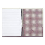 Wirebound Hardcover Notebook, 1-Subject, Narrow Rule, Gray/Purple Cover, (80) 9.5 x 6.5 Sheets