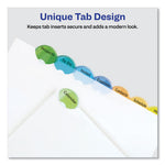 Insertable Style Edge Tab Plastic Dividers, 8-Tab, 11 x 8.5, Translucent, 1 Set