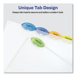 Insertable Style Edge Tab Plastic Dividers, 7-Hole Punched, 5-Tab, 8.5 x 5.5, Translucent, 1 Set