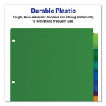 Insertable Big Tab Plastic Dividers, 8-Tab, 11 x 8.5, Assorted, 1 Set