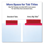 Insertable Big Tab Dividers, 5-Tab, Double-Sided Gold Edge Reinforcing, 11 x 8.5, White, Assorted Tabs, 1 Set