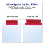 Insertable Big Tab Dividers, 8-Tab, Double-Sided Gold Edge Reinforcing, 11 x 8.5, White, Assorted Tabs, 1 Set