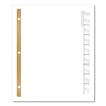 Insertable Big Tab Dividers, 8-Tab, Double-Sided Gold Edge Reinforcing, 11 x 8.5, White, Clear Tabs, 1 Set