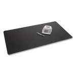 Rhinolin II Desk Pad with Antimicrobial Protection, 17 x 12, Black