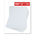 Laminating Pouches, 5 mil, 9" x 11.5", Gloss Clear, 100/Pack