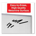 Deluxe Melamine Dry Erase Board, 72 x 48, Melamine White Surface, Silver Anodized Aluminum Frame