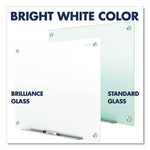 Brilliance Glass Dry-Erase Boards, 48 x 36, White Surface