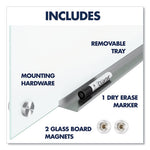 Brilliance Glass Dry-Erase Boards, 48 x 36, White Surface