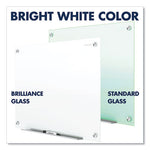 Brilliance Glass Dry-Erase Boards, 24 x 18, White Surface