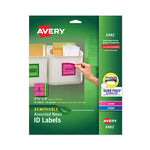 High-Vis Removable Laser/Inkjet ID Labels w/ Sure Feed, 3.33 x 4, Neon, 72/PK