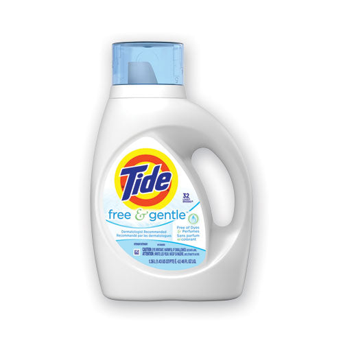 Free and Gentle Laundry Detergent, 32 Loads, 46 oz Bottle, 6/Carton