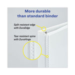 Heavy-Duty View Binder with DuraHinge and Locking One Touch EZD Rings, 3 Rings, 3" Capacity, 11 x 8.5, Red