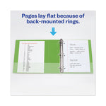 Heavy-Duty View Binder with DuraHinge and Locking One Touch EZD Rings, 3 Rings, 3" Capacity, 11 x 8.5, Chartreuse