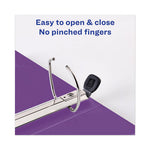 Heavy-Duty View Binder with DuraHinge and One Touch EZD Rings, 3 Rings, 2" Capacity, 11 x 8.5, Purple