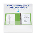 Heavy-Duty View Binder with DuraHinge and One Touch EZD Rings, 3 Rings, 1.5" Capacity, 11 x 8.5, Chartreuse