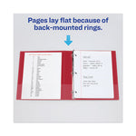 Heavy-Duty View Binder with DuraHinge and One Touch EZD Rings, 3 Rings, 2" Capacity, 11 x 8.5, Red