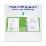 Heavy-Duty View Binder with DuraHinge and Locking One Touch EZD Rings, 3 Rings, 4" Capacity, 11 x 8.5, Chartreuse