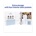 Heavy-Duty View Binder with DuraHinge and Locking One Touch EZD Rings, 3 Rings, 3" Capacity, 11 x 8.5, Chartreuse