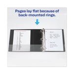 Heavy-Duty View Binder with DuraHinge and Locking One Touch EZD Rings, 3 Rings, 3" Capacity, 11 x 8.5, Black