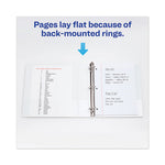 Heavy-Duty View Binder with DuraHinge and One Touch EZD Rings, 3 Rings, 1.5" Capacity, 11 x 8.5, White