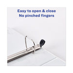 Heavy-Duty View Binder with DuraHinge and One Touch EZD Rings, 3 Rings, 1.5" Capacity, 11 x 8.5, Navy Blue