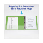 Heavy-Duty View Binder with DuraHinge and One Touch EZD Rings, 3 Rings, 1" Capacity, 11 x 8.5, Chartreuse