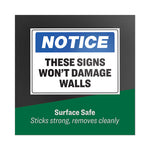 Surface Safe Removable Label Safety Signs, Inkjet/Laser Printers, 7 x 10, White, 15/Pack