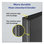 Heavy-Duty View Binder with DuraHinge and One Touch Slant Rings, 3 Rings, 0.5" Capacity, 11 x 8.5, Black