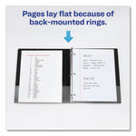 Heavy-Duty View Binder with DuraHinge and One Touch Slant Rings, 3 Rings, 0.5" Capacity, 11 x 8.5, Black