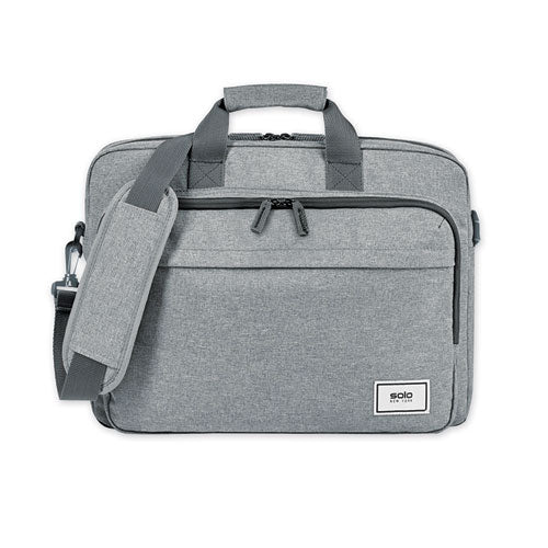 Sustainable Re:cycled Collection Laptop Bag, Fits Devices Up to 15.6", Recycled PET Polyester, 16.25 x 4.5 x 12, Gray