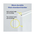 Heavy-Duty View Binders, 3 Rings, 2" Capacity, 11 x 17, White