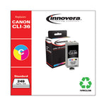 Remanufactured Tri-Color Ink, Replacement for CLI-36 (1511B002), 249 Page-Yield