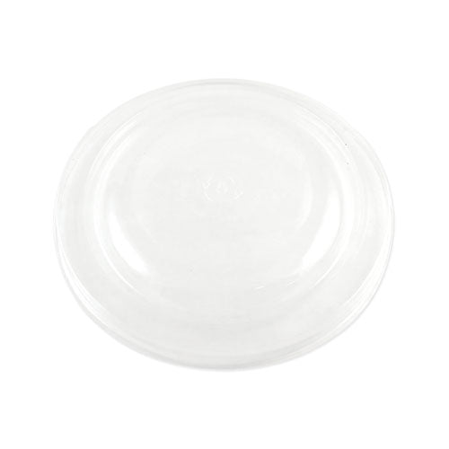 PLA Lids for Fiber Bowls, 7.5" Diameter x 1"h, Clear, Plastic, 300/Carton