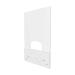 Mounting Safety Barrier with Pass Thru, 31.5" x 38", Polycarbonate, Clear, 2/Carton