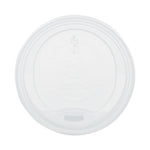 PLA Lids for Hot Cups, Fits 10 oz to 20 oz Cups, White, 1,000/Carton