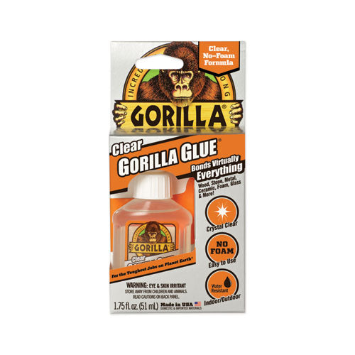 Clear Gorilla Glue, 1.75 oz, Dries Clear