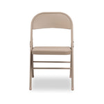 All Steel Folding Chair, Supports Up to 300 lb, 16.5" Seat Height, Tan Seat, Tan Back, Tan Base, 4/Carton